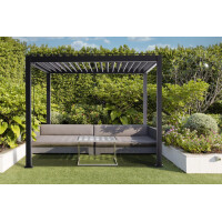 »Mirador 3 x 3 m Basic« Lamellendach Pergola Pavillon, anthrazit, Aluminium