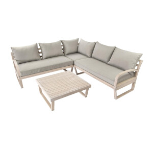 Bellavista »Jersey« Gartenlounge, braun, Eukalyptus Holz FSC 100, für 5 Personen