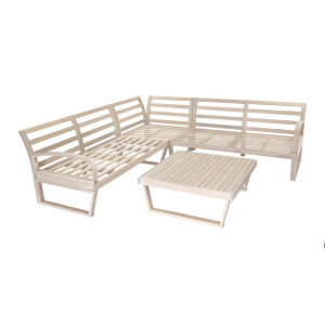 Bellavista »Jersey« Gartenlounge, braun, Eukalyptus Holz FSC 100, für 5 Personen