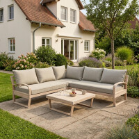 Bellavista »Jersey« Gartenlounge, braun, Eukalyptus Holz FSC 100, für 5 Personen