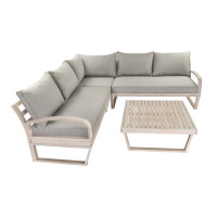 Bellavista »Jersey« Gartenlounge, braun, Eukalyptus Holz FSC 100, für 5 Personen