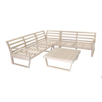 Bellavista »Jersey« Gartenlounge, braun, Eukalyptus Holz FSC 100, für 5 Personen