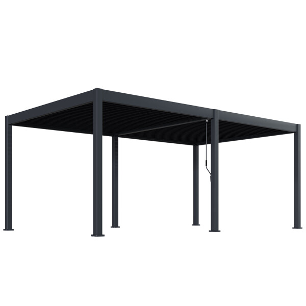 Bellavista »Oasis 3,6 x 6 m« Lamellendach Pergola Pavillon, anthrazit, Aluminium