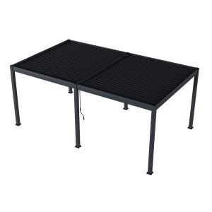 Bellavista »Oasis 3,6 x 6 m« Lamellendach Pergola Pavillon, anthrazit, Aluminium