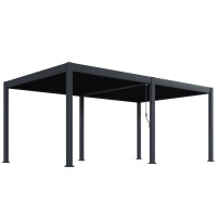 Bellavista »Oasis 3,6 x 6 m« Lamellendach Pergola Pavillon, anthrazit, Aluminium