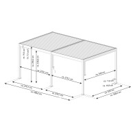 Bellavista »Oasis 3,6 x 6 m« Lamellendach Pergola Pavillon, anthrazit, Aluminium