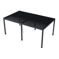 Bellavista »Oasis 3,6 x 6 m« Lamellendach Pergola Pavillon, anthrazit, Aluminium