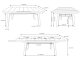 Gartenmöbel Set Sydney 1, 6x Hochlehner Gartenstühle, 1x ausziehbarer Tisch