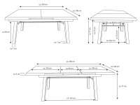 Gartenmöbel Set Ontario 3, 10x Hochlehner Gartenstühle, 1x ausziehbarer Tisch