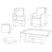 Bellavista »Ria« Dininglounge Set, grau, Polyrattan, für 4 Personen