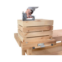 ikta Hobelbank aus Buchenholz 140 × 50 cm – 400 kg Tragkraft – inkl. Schraubstock