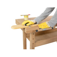 ikta Hobelbank aus Buchenholz 140 × 50 cm – 400 kg Tragkraft – inkl. Schraubstock